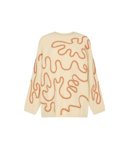 Sweat Motif/style Brodé Elton Femme Crème Raffya