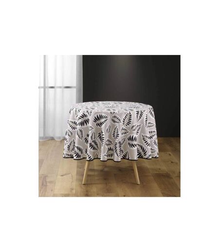 Nappe Antitache Ronde Imprimé Alma 180cm Noir