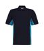 GAMEGEAR Mens Track Polycotton Pique Polo Shirt (Navy/Turquoise)