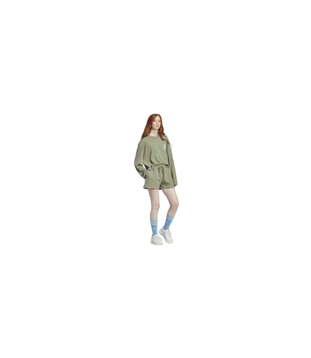 Short De Jogging Motif/style Adidas Femme Vert Moomin-1