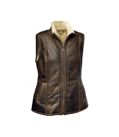 Eastern Counties Leather Womens/Ladies Gilly Sheepskin Gilet (Chocolate Forest) - UTEL177