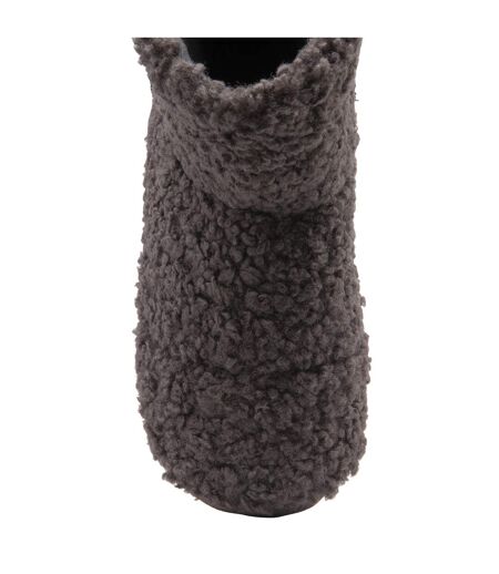 Mens Furry Sherpa Memory Foam Slipper Boots