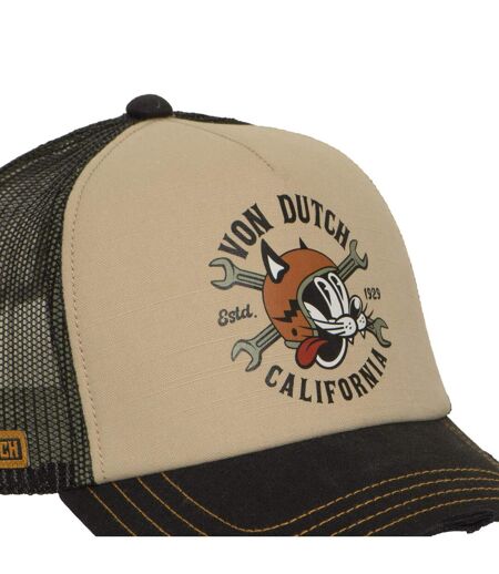 Casquette trucker filet effet usé avec print Crew Catlifornia Vondutch