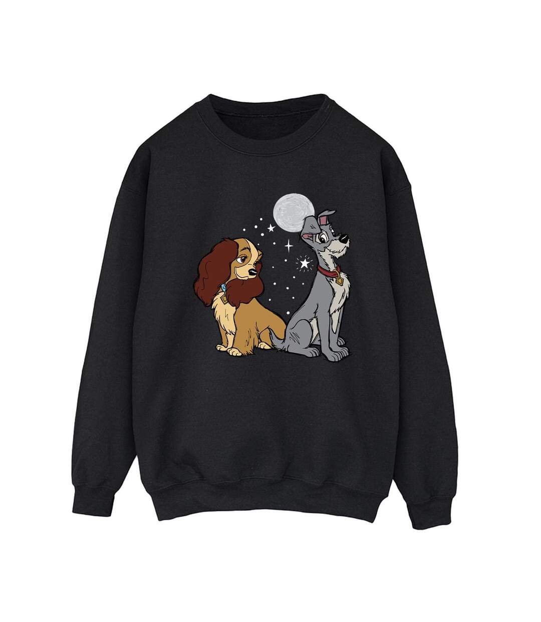 Disney - Sweat LADY AND THE TRAMP MOON - Femme (Noir) - UTBI23202-1