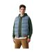 Mens Western Puffer Gilet Light Blue Brown Levis-1