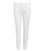 pantalon toile stretch femme - 01425 7-8ème - blanc