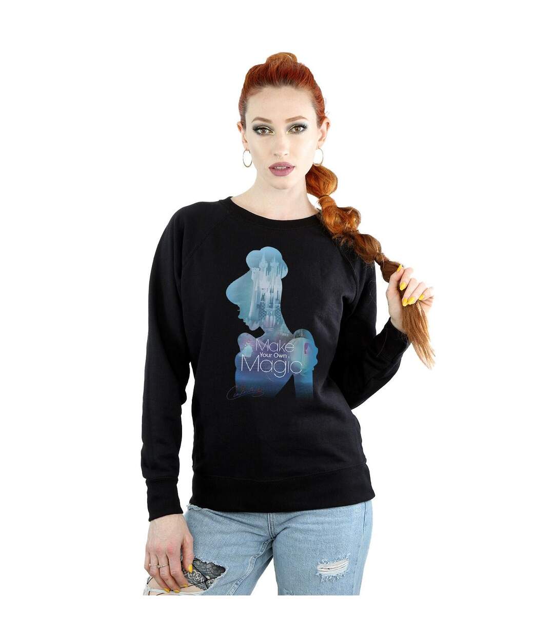 Disney Princess - Sweat CINDERELLA FILLED SILHOUETTE - Femme (Noir) - UTBI10061-2