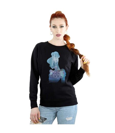 Disney Princess Womens/Ladies Cinderella Filled Silhouette Sweatshirt (Black)