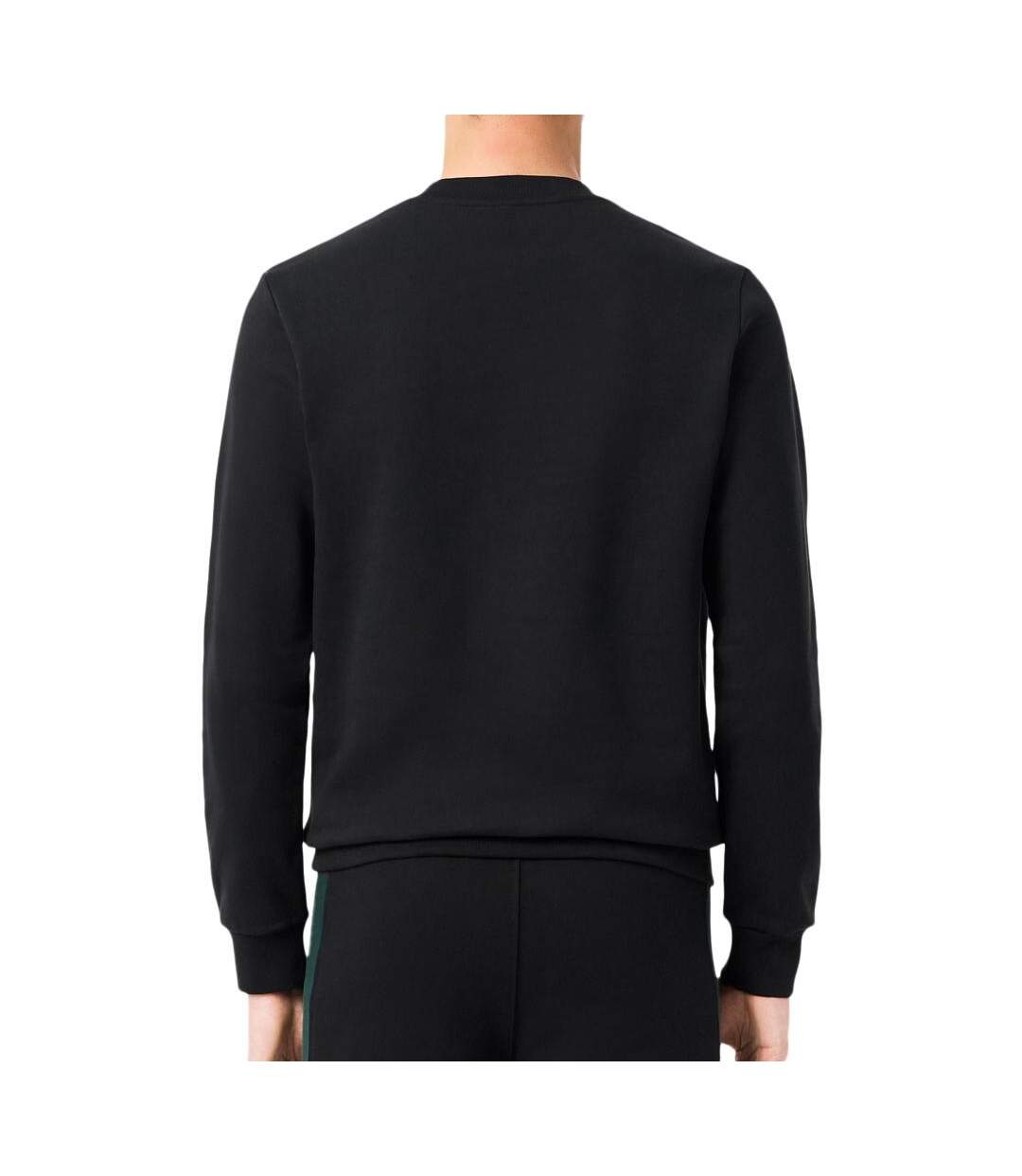 Sweat noir/vert homme lacoste sh5498 - l-2