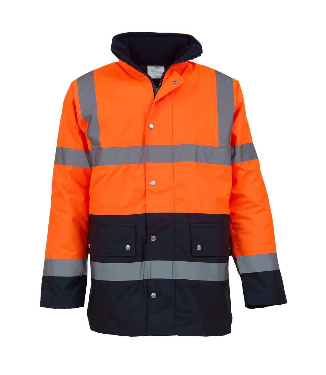 Veste motorway adulte orange / bleu marine Yoko-1