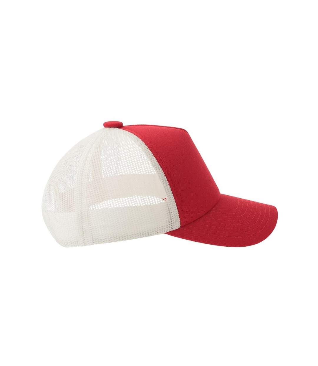 Casquette Trucker Motif/style 5 Panneaux Record-s Adulte Rouge Atlantis Headwear-1