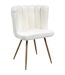 Chaise assise en tissu bouclette blanc Ariel-1