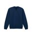 Unisex adult softstyle midweight quarter zip sweatshirt navy Gildan-1