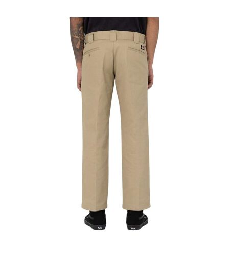 Mens Cotton Blend Slim Trousers Khaki Dickies