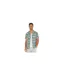 Mens Geometric Short-sleeved Shirt Pine Green Threadbare-1