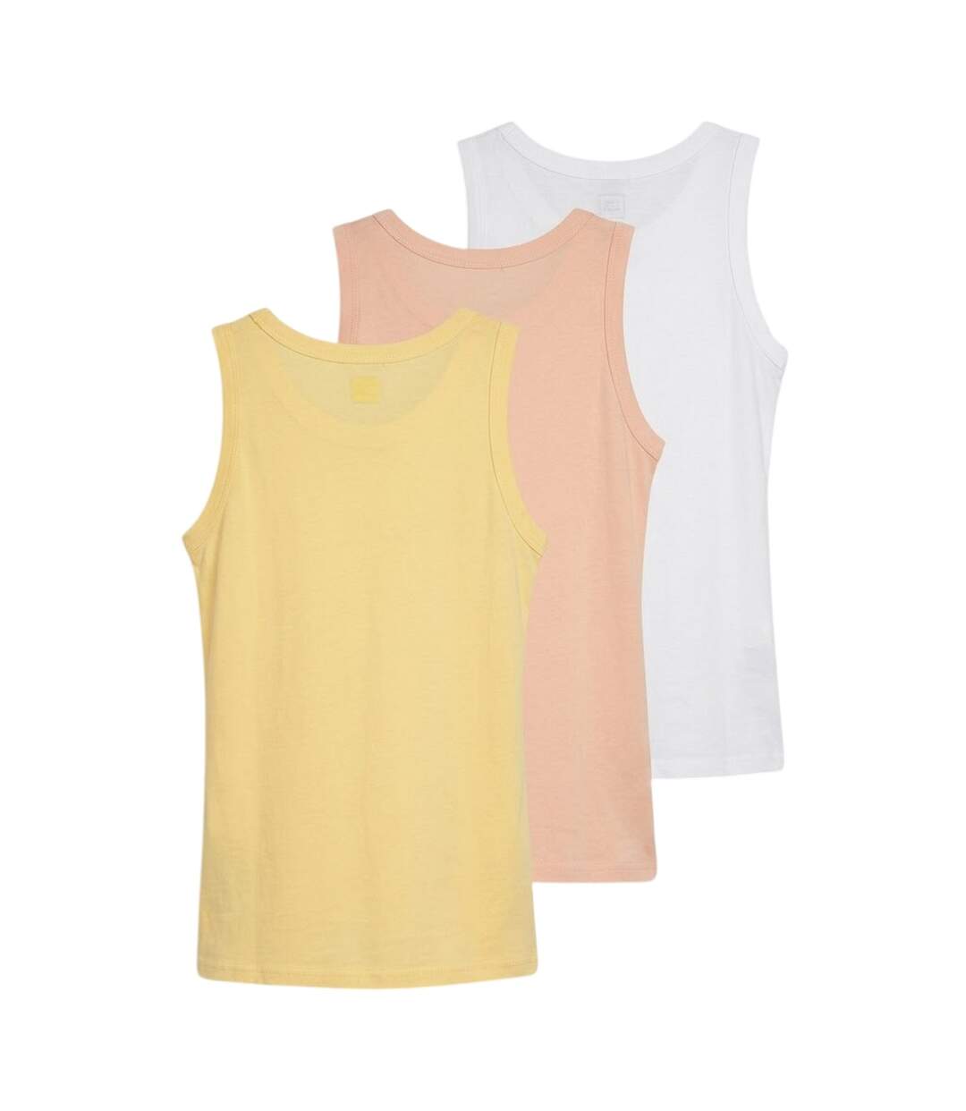 Pack Of 3  Unisex Adult Soft Regular Vest Top  Yellow Pink White Native Youth-2