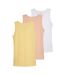 Pack Of 3  Unisex Adult Soft Regular Vest Top  Yellow Pink White Native Youth-2