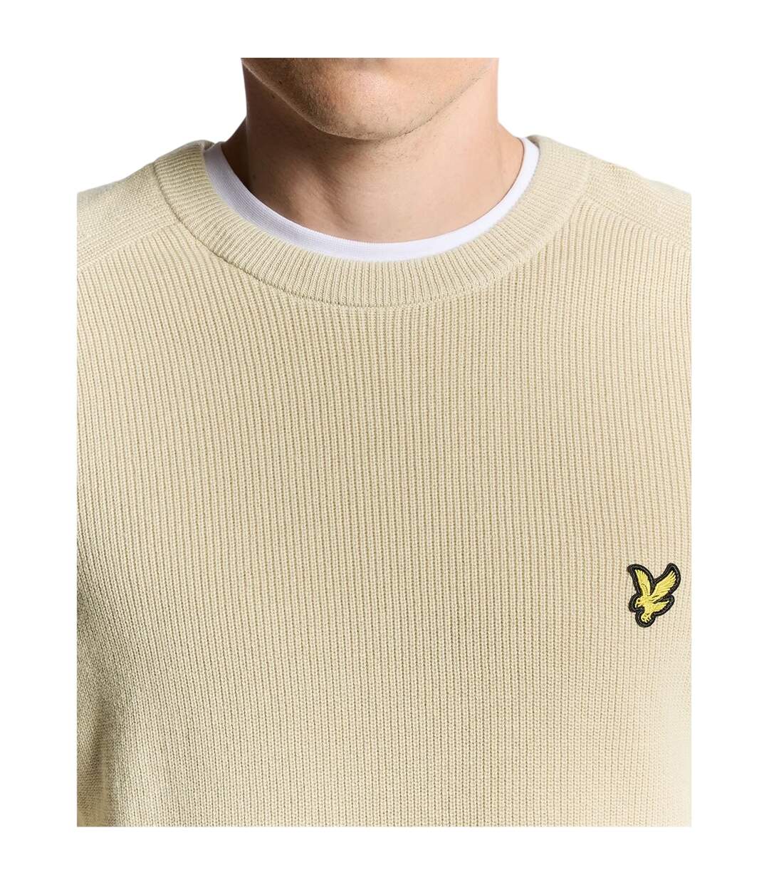 Pull Manches Raglan Homme Gris Taupe Lyle & Scott-4