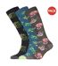 Chaussettes pour bottes femme bleu sarcelle / gris / vert Generic