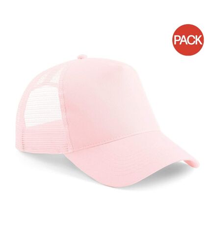 Lot de 2  casquettes de baseball homme rose pastel Beechfield