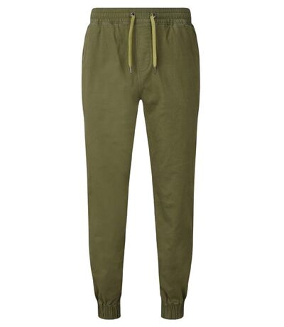 Pantalon jogger en twill - Homme - AQ055 - vert olive