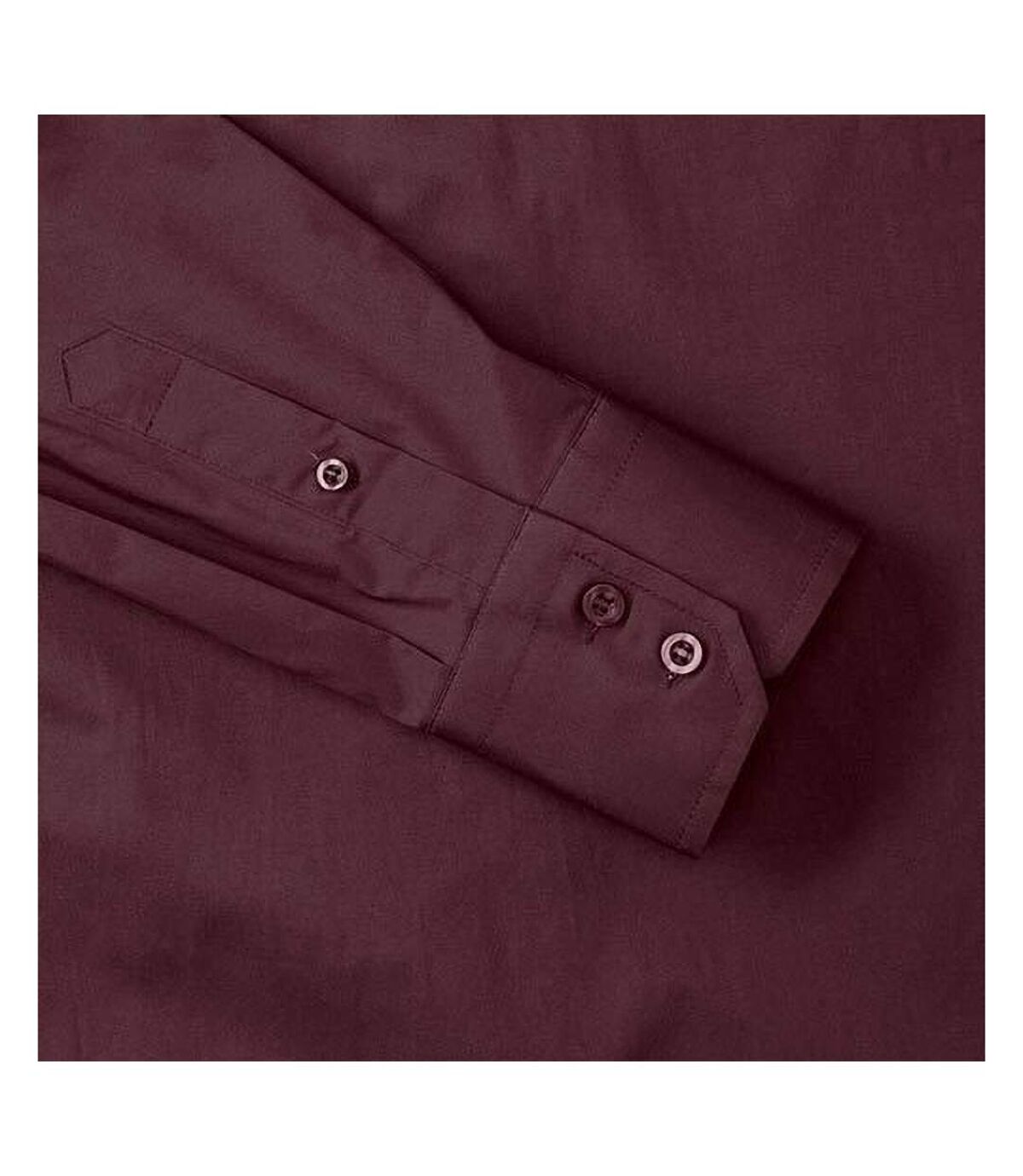 Russell Collection Mens Long Sleeve Easy Care Fitted Shirt (Port) - UTBC1031
