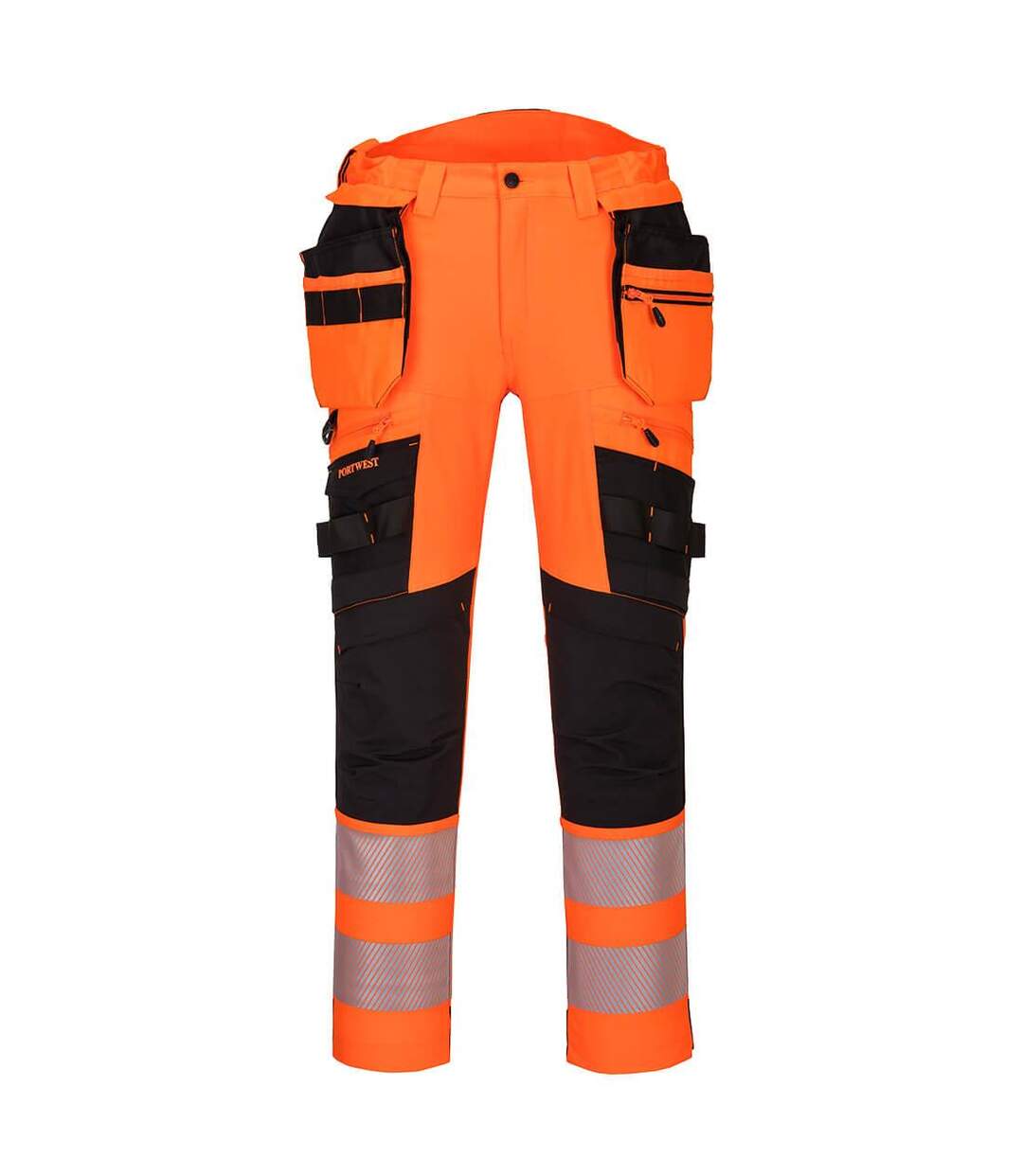 Pantalon De Chemin De Fer Dx4 Homme Orange Noir Portwest-1