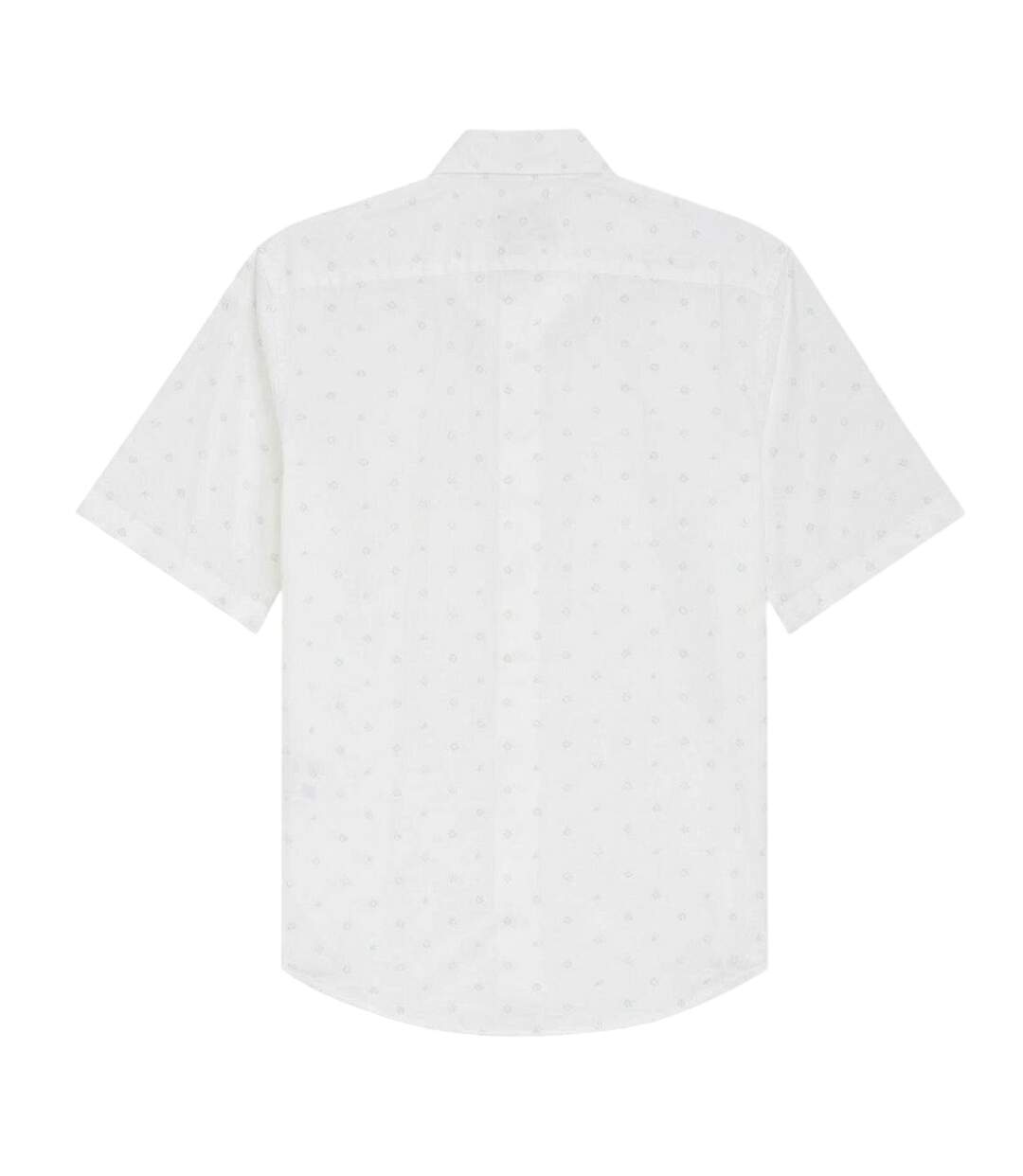 Chemise Manches Courtes Motif/style Micro-imprimé Homme Blanc Boss-2