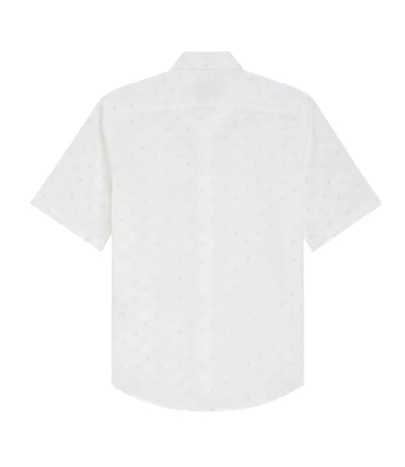 Chemise Manches Courtes Motif/style Micro-imprimé Homme Blanc Boss