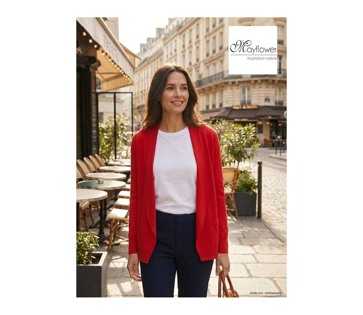 Gilet Blazer Femme Rouge PULF2005C Élégance et Confiance-3
