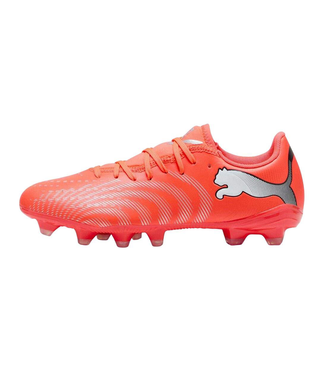Womens/ladies Future 9 Play Firm Ground Football Boots Red Silver Puma-2