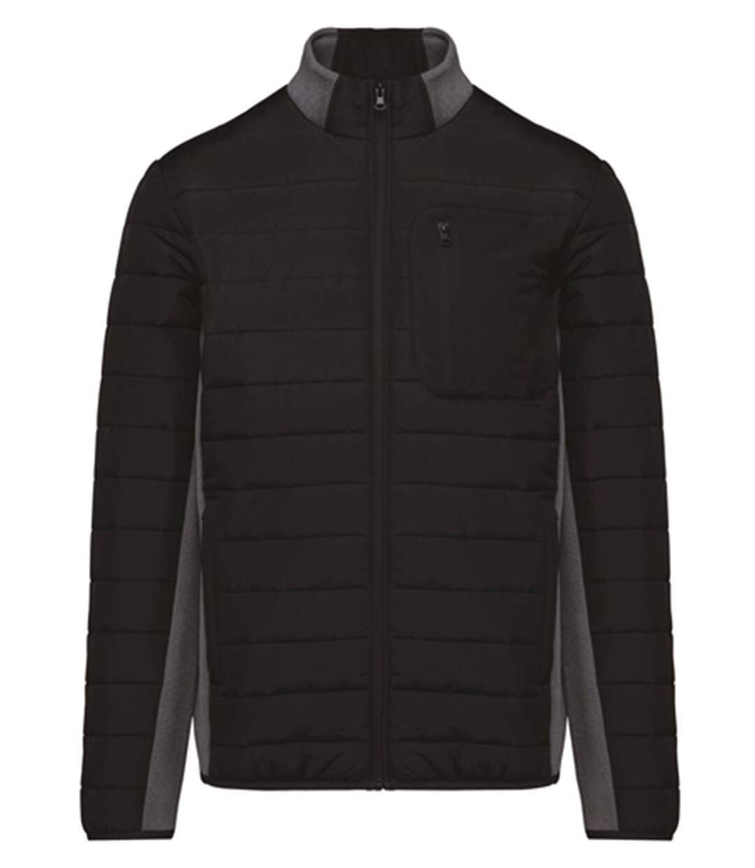 Doudoune bi-matière - Homme - K6171 - noir et gris foncé heather