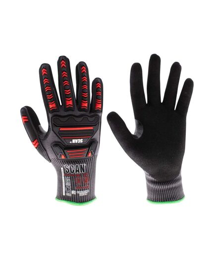 Nitrile palm impact cut d gloves m size 8 multi colour Scan
