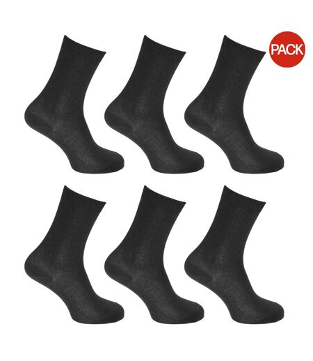 Pack of 6 Ladies/womens thermal viloft ankle socks  black Generic