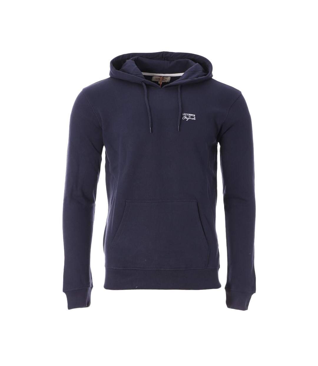 Sweat à capuche marine homme lee cooper odalo-1