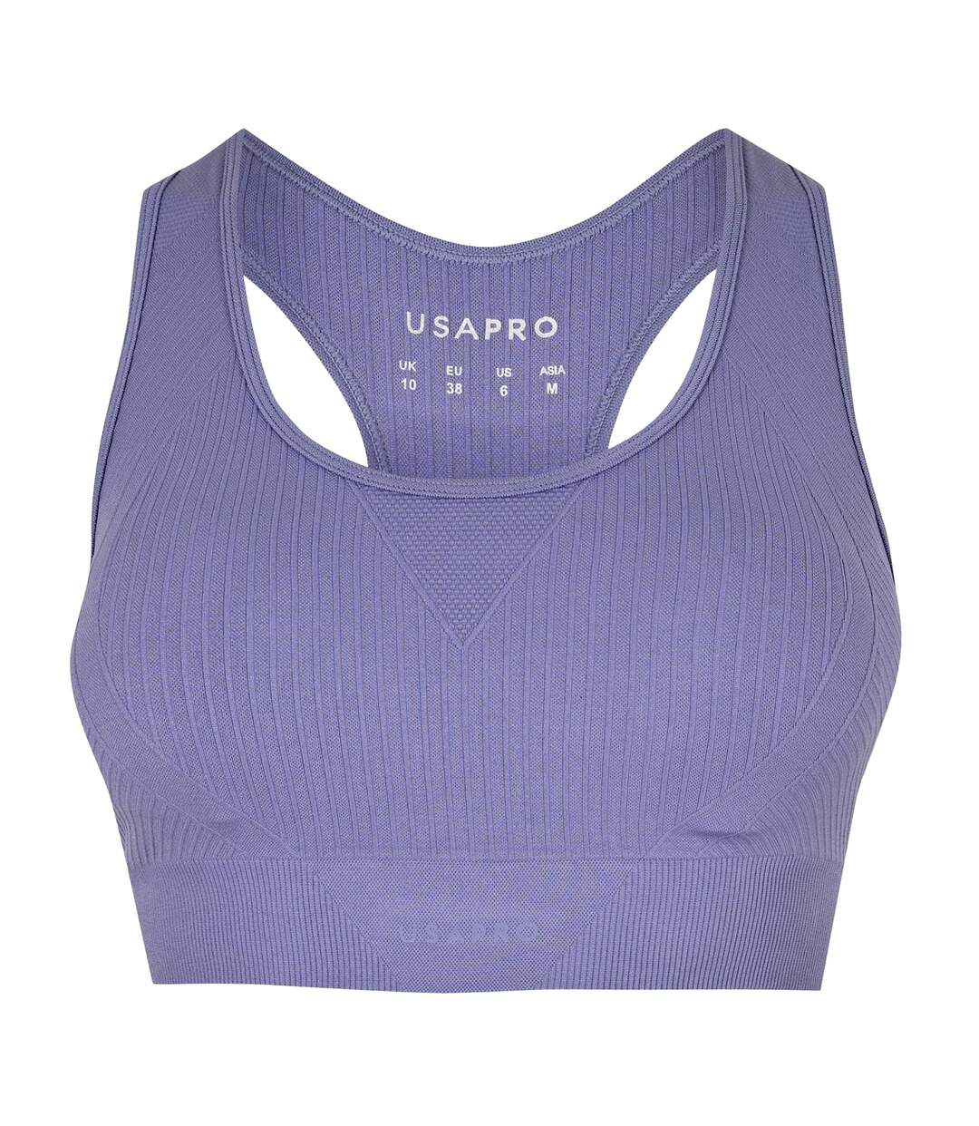 Brassière De Sport Motif/style Côtelé Femme Orange Clair USA-2
