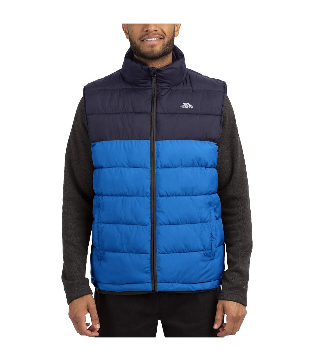 Mens Oskar Gilet Navy Trespass-1