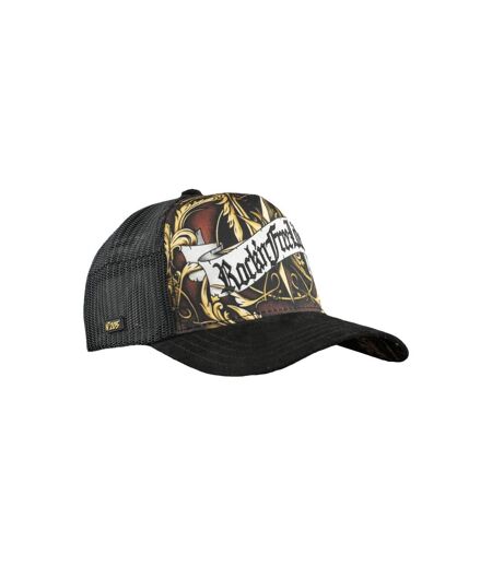 Casquette trucker imprimée avec filet Baroque Rock'n Free Life