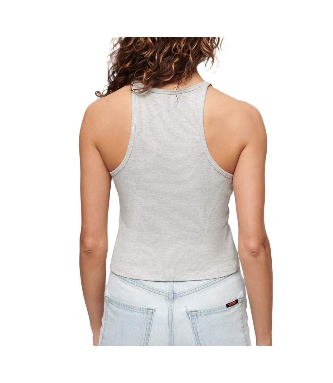 Débardeur gris femme superdry essential logo racer - l/xl-2