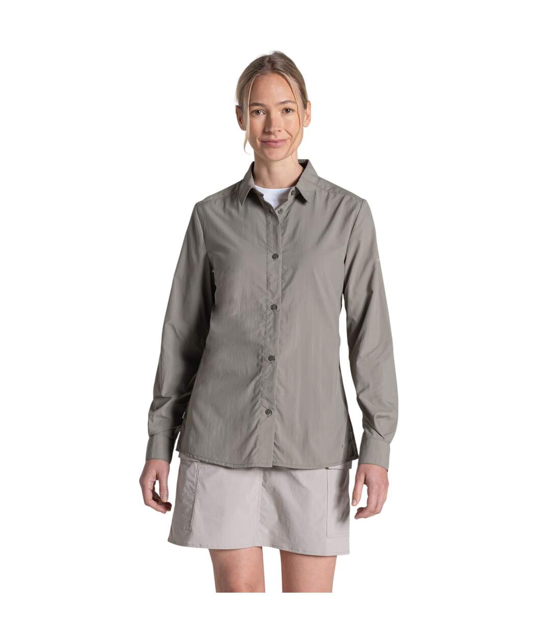 Chemisier Manches Longues Alma Femme Kaki Clair Craghoppers-1