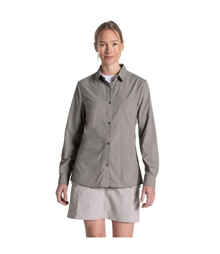 Chemisier Manches Longues Alma Femme Kaki Clair Craghoppers