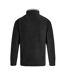 Mens newark grid eco friendly quarter zip fleece top washed black Weird Fish