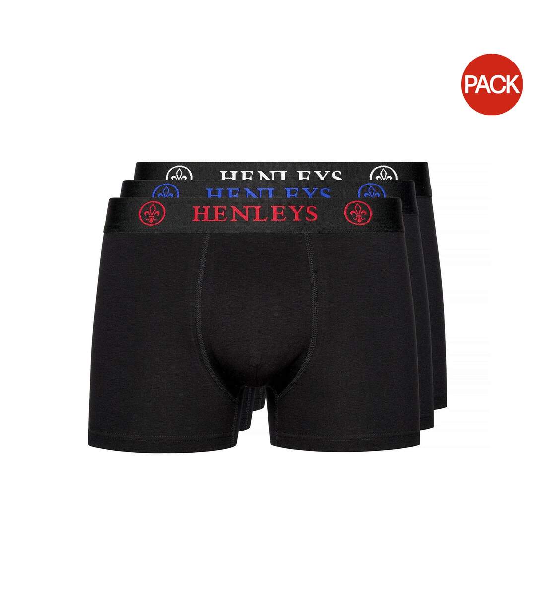 Boxers trilock homme noir Henleys-1