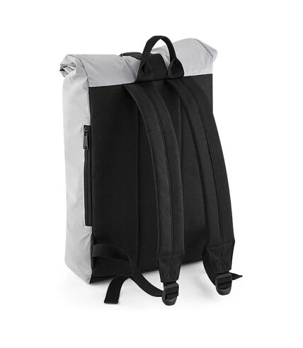 BagBase Reflective Roll Top Backpack (Silver Reflective) (One Size) - UTPC3213