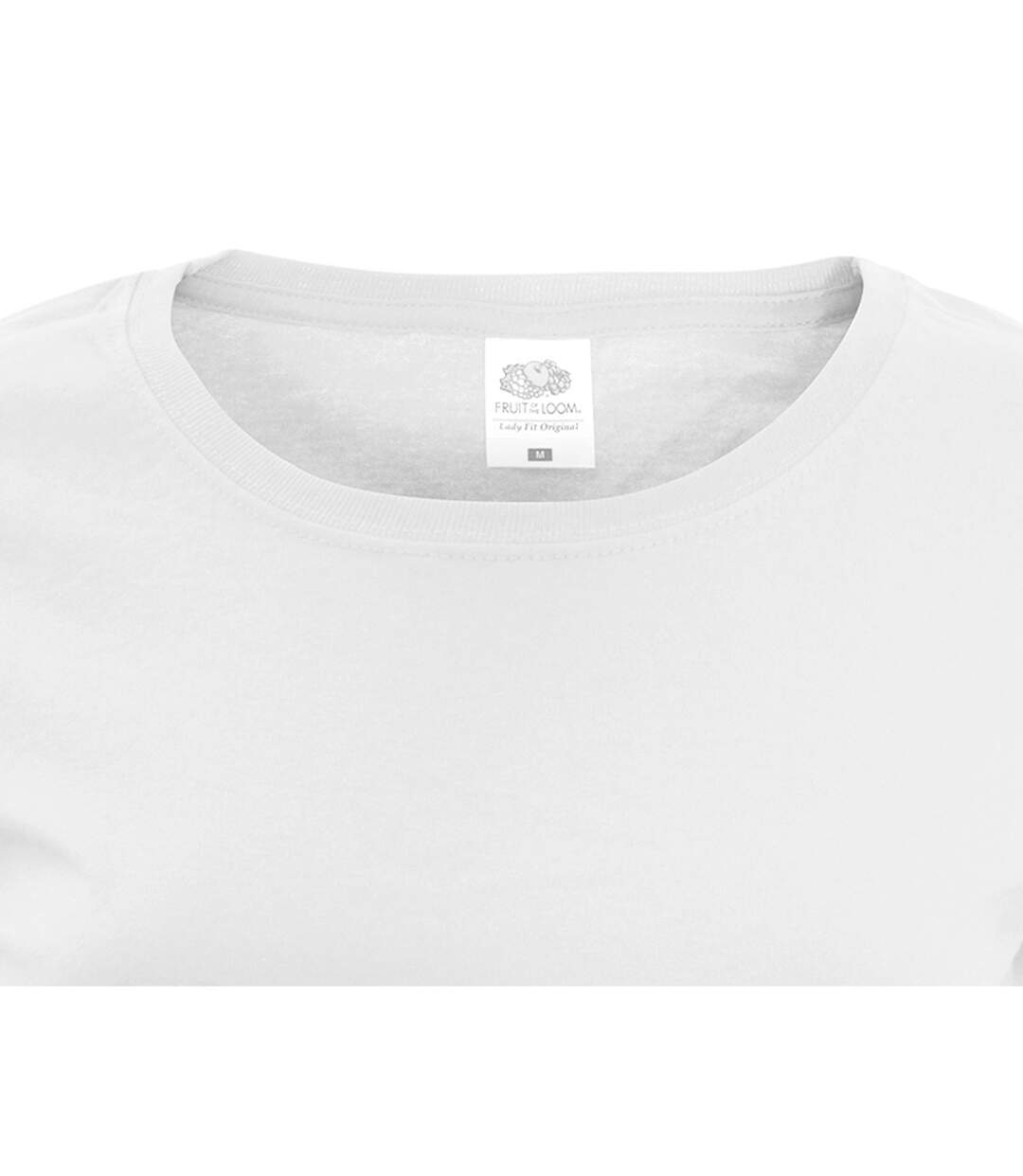 T-shirt femme blanc Fruit of the Loom-2