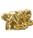 Lot de 3 Statuettes en Résine Éléphants 20cm Or-2