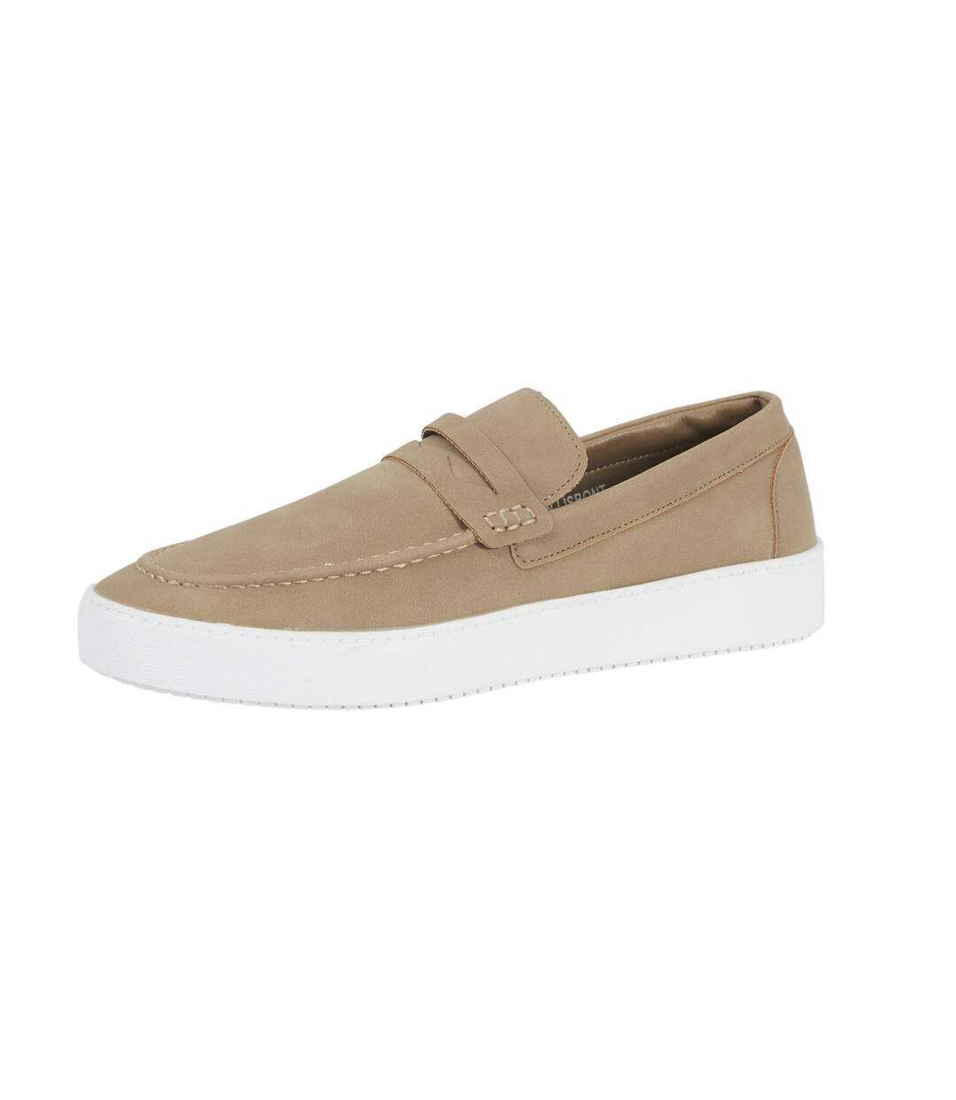Mens Pu Loafers Taupe Brave Soul-2