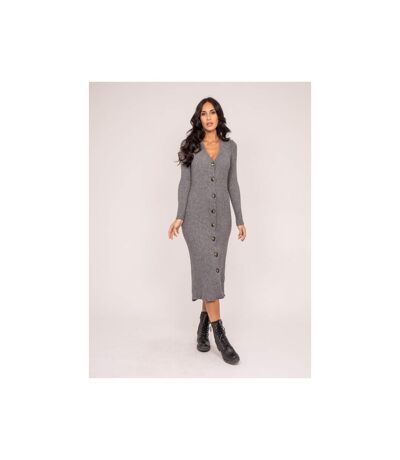 Robe longue maille côtelée IVERNY - Dona X Lisa