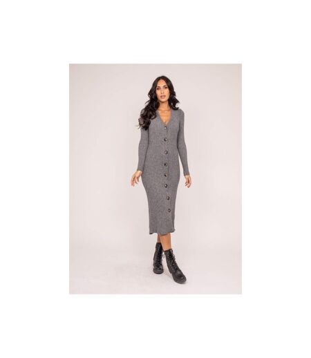 Robe longue maille côtelée IVERNY - Dona X Lisa