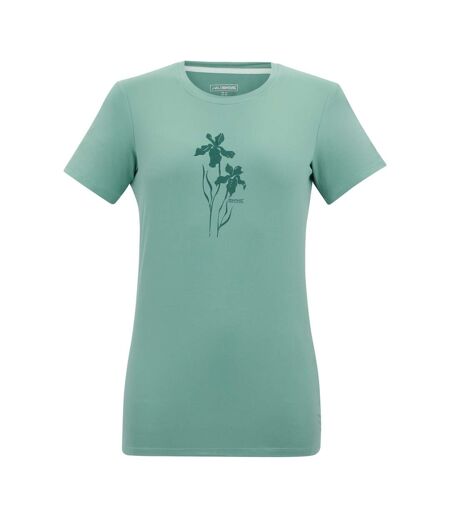 T-shirt Manches Courtes Motif/style Fleurs Fingal Femme Turquoise Pastel Regatta